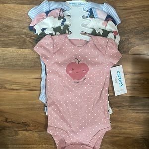 Carter’s 5 pack onesies, multiple colors, 3 months, NWT